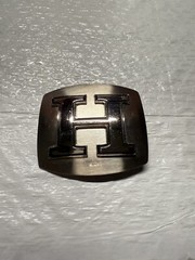 Silver Solid Metal Letter “H” Belt Buckle Metallic Rodeo Western Cowboy Fashion