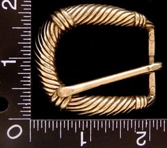 MJ24149 VINTAGE 1994 ***ROPE DESIGN*** CUT-OUT TONGUE TYPE BELT BUCKLE