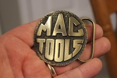 MAC Tools Round Brass Belt Buckle, Great American Buckle, Lmtd Edition, Lot of 3