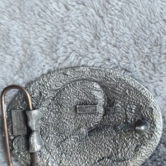 Metal Oval Western Eagle Montana Mountain Belt Buckle Silver Green Engraved