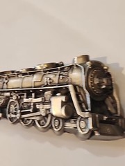 VTG Bergamot Brass Works Locomotive Coal Cart Belt Buckle 1970s 1978 Train