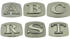 Initial Letter Silver Metal Rodeo Belt Buckles A-Z Western Really Cowboy Style