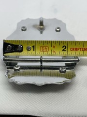 Western Belt Buckle Gun Pistol + Stones Metal (Silver Color) 3.5” x 2.5”