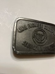 416 Engineer Command Serving Building Army Reserve Service Vintage Belt Buckle
