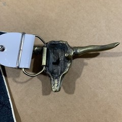 Longhorn Steer Skull Western Cowboy Great American Buckle Co. Belt Buckle g8