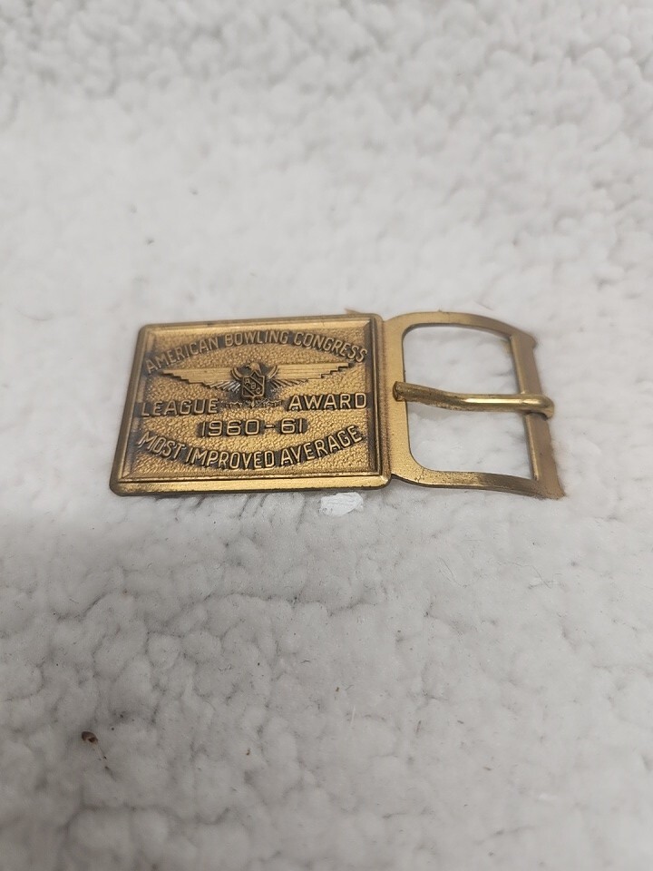 American Bowling Congress League Award 1960-61 Belt Buckle Most Improved Average