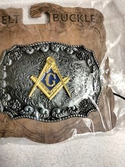 Masonic, Mason, Blue Lodge, Fraternal flashy metal belt Buckle, New!