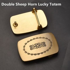 Copper buckle men&rsquo;s brass belt buckle plate buckle belt buckle smooth buckle