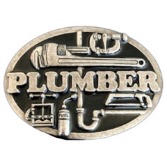 Plumber Pipe Wrench Pipes Border Tools Occupational Belt Buckle Buckles