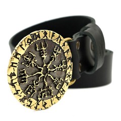 Vegvisir belt buckle, Viking compass solid brass buckle, Scandinavian buckle