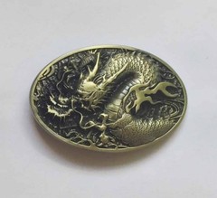 Antique Bronze color DRAGON Western style Belt Buckle Full Metal US seller
