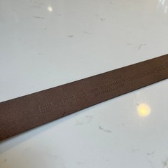 NWOT Timberland Men&rsquo;s Brown 100% Leather Belt Silver Buckle Size 40