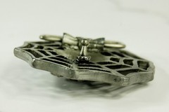Spider and Web pewter belt buckle