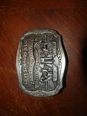 Vintage Levi Strauss & Co. Two Horse Brand Limited Edition Belt Buckle Logo