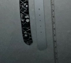 Pair of Belts with 1 Belt Buckle (Skull, Spikes, Cross, Black and White)