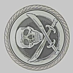 Skull Belt Buckle Men Women Vintage Swords Silver Metal Pirate Halloween Costume