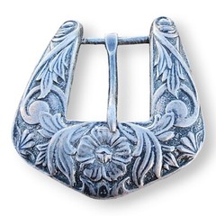 Vintage Belt Buckle Sterling Silver 925 Southwestern Floral Buckle