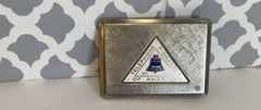 Vintage Telephone Pioneers of America Belt enamel Buckle Yorkshire Co. Illinois