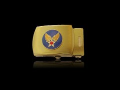U.S MILITARY ARMY AIR CORPS SOLID BRASS BELT BUCKLE MADE IN THE USA
