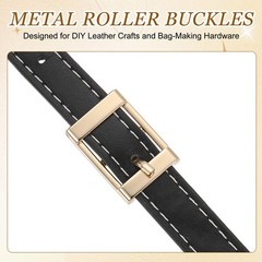 4Pcs Single Prong Belt Buckle 0.75&Prime; ID Metal Roller Buckle for Belt, Light Gold