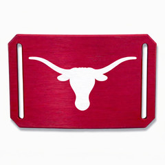 CRIOS Branding Belt Aluminum Buckle Red Texas Longhorn Cattle Cowboy Cowgirl Unisex