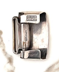HICKOK 925 Sterling Silver Antique Art Deco « M » Initial Belt Buckle USA in Box