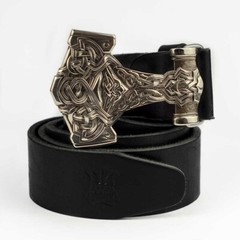 Thor&rsquo;s Hammer German silver belt buckle, Scandinavian Viking Mjolnir belt buckle