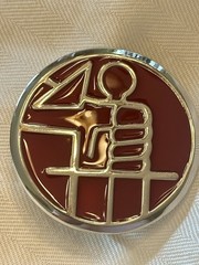 Hellboy Belt Buckle Universal Studios Comic Con Hell Boy Silver Tone Red Enamel