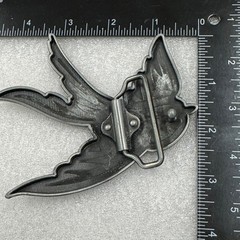 Black Bird Belt Buckle Swallow Flying Wings Metal Western Cowboy Biker