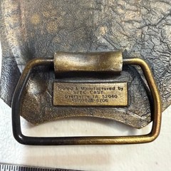 Vintage Spec-Cast Foothill Division Brass Belt Buckle Pyramids Palm Trees Iowa