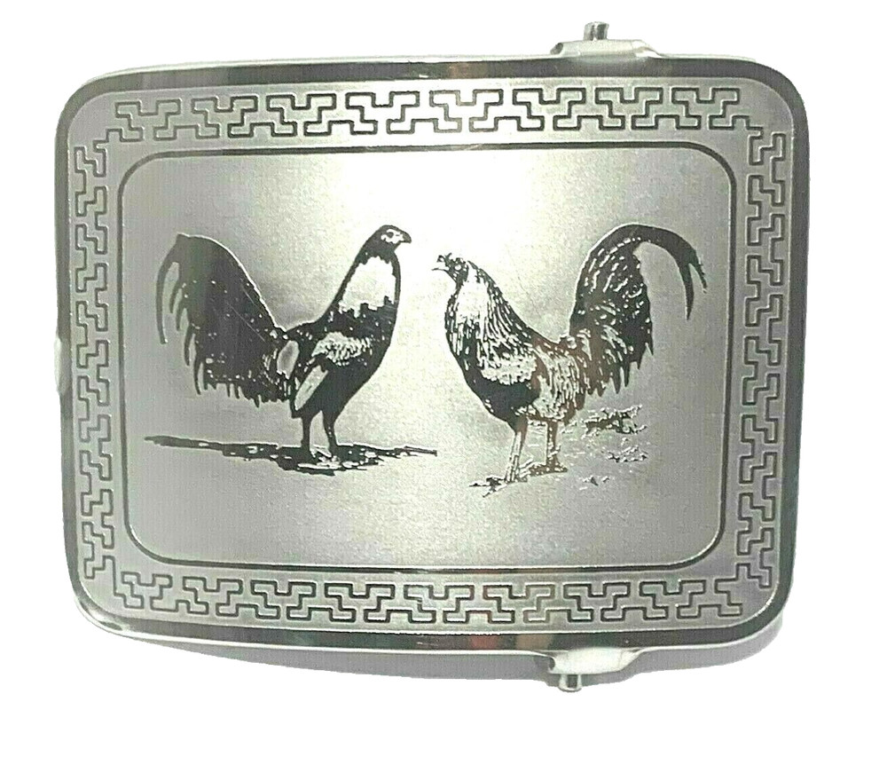 MEXICAN CHARRO WESTERN BELT BUCKLE. HEBILLA CHARRA GALLO. HEBILLA VAQUERA RODEO