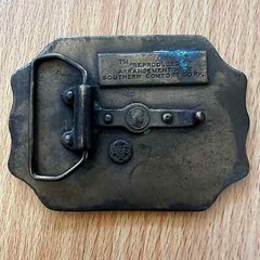 Vintage Aged Heavy Large 1970s Southern Comfort Whiskey Liquor Belt Buckle