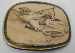 Belt Buckle Tennis Themed Humorous Belt Fits 1.5&Prime; Width Belt