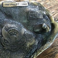 VINTAGE BELT BUCKLE WHITETAIL DEER BRASS GREAT AMERICAN BUCKLE CO 1982 USA