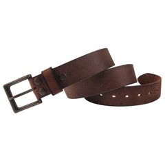 NPET Mens Full Grain Genuine 34 for 32&Prime; waist, Coffee With Black Brass Buckle