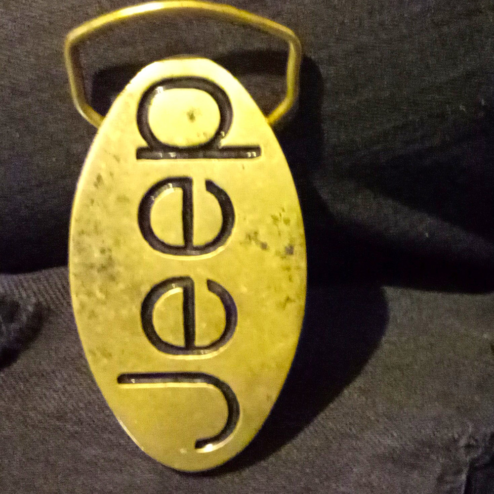 Jeep Oval Solid Brass Logo Belt Buckle Gold MPN 880 Fits 1.5in Belt