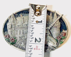 1983 Bergamot Brass Works Unicorn Castle Belt Buckle V-482 Made USA