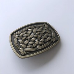 Antique Bronze Plated Cross Celtic Knot Rectangle Belt Buckle also Stock in US