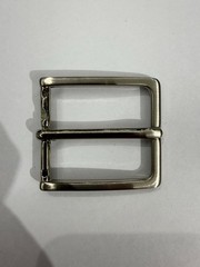 Solid Brass Satin Nickel Belt Buckle Made in Italy Fits 1.38&Prime; Belt Strap