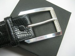 STERLING SILVER 925 BUCKLE AVAILABLE FOR 1&Prime; 1-1/8&Prime; 1-1/4&Prime; 1-3/8&Prime; 1-1/2&Prime; BELTS