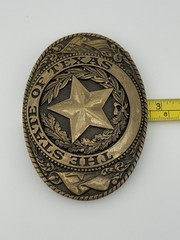 Tony Lama Collection The State of Texas Lone Star Solid Brass Belt Buckle