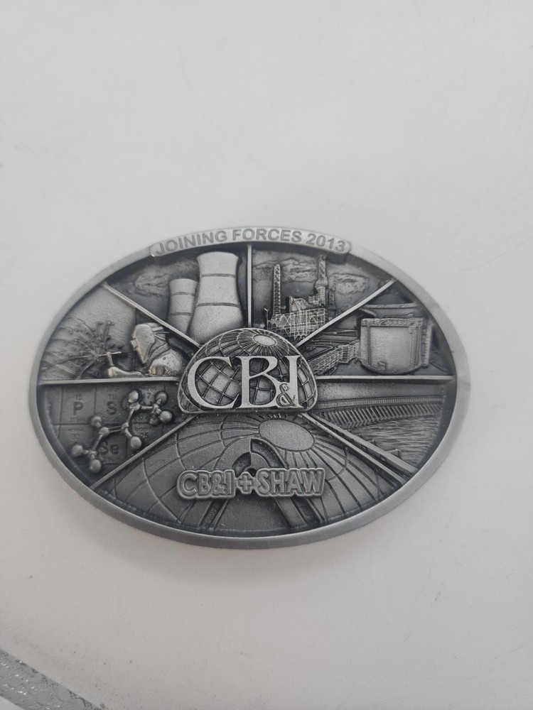2013 **CB&I + SHAW** ENERGY & POWER CONSTRUCTION PEWTER BUCKLE