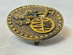 VTG Mac Tools Belt Buckle Round Western Style Ltd Edt Great American Buckle Co
