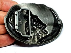 Belt Buckle Howling Wolf Moon Feathers Fenrir For 40mm Belt Pagan Norse Viking