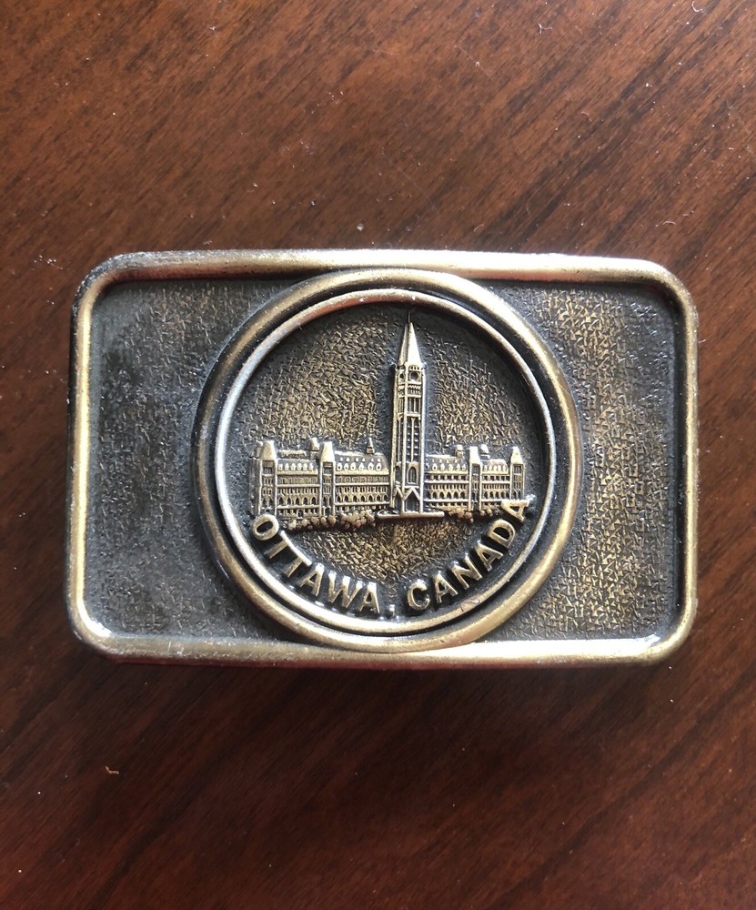 Ottawa Canada Ontario Canadian Parliament Hill Metal Unisex Men’s Belt Buckle