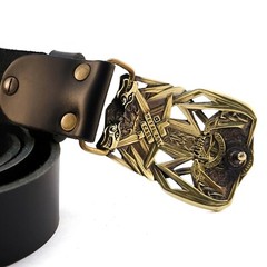 Belt buckle Thor&rsquo;s Hammer, Scandinavian Old Norse Mjolnir solid brass buckle