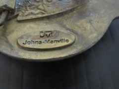 Vtg Belt Buckle Permastran Fiber Glass Pipe Boxing Glove The Light Heavyweight
