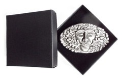 Green Man Pewter Belt Buckle – Hand Made in the United Kingdom