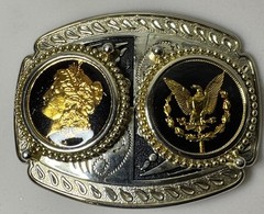 24k GOLD PLATED VINTAGE BELT BUCKLE RARE