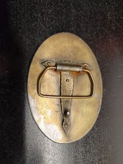 County of Nassau NY 1925-1975 Police Commemorative Belt Buckle Brass Gold Tone